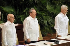 Các lãnh đạo của Cuba tại đại hội. (Ảnh: AFP/TTXVN)