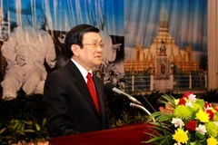 Thường trực Ban Bí thư Trương Tấn Sang phát biểu tại hội nghị. (Ảnh Hoàng Chương/TTXVN)