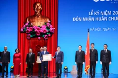 Tập đoàn Sơn Hà đã vinh dự nhận được Huân chương lao động Hạng Nhì trong buổi lễ kỷ niệm 20 năm thành lập. (Ảnh: Minh Sơn/Vietnam+)