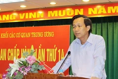 Ông Đào Ngọc Dung - Bí thư Đảng ủy khối phát biểu. (Ảnh: Dương Giang/TTXVN)