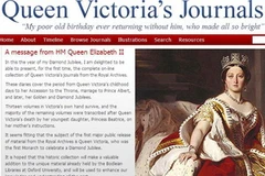 Ảnh chụp màn hình trang web www.queenvictoriasjournals.org. 