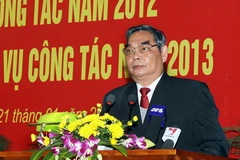 Ông Lê Hồng Anh, Ủy viên Bộ Chính trị, Thường trực Ban Bí thư đến dự và phát biểu chỉ đạo hội nghị. (Ảnh: Nguyễn Dân/TTXVN)