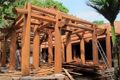 Chùa Trăm Gian cổ kính bị phá dỡ xây mới. (Nguồn: Thể thao&Văn hóa)