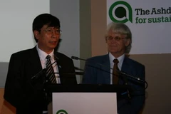 Ông Hoàng Kim Giao - Cục trưởng Cục Chăn nuôi thuộc Bộ Nông nghiệp và Phát triển Nông thôn phát biểu tại buổi lễ. (Ảnh: Vũ Hội/Vietnam+)