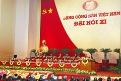 Quang cảnh lễ bế mạc Đại hội Đảng lần thứ XI. (Ảnh: TTXVN)