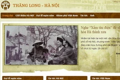 Trang web về Thăng Long-Hà Nội. (Nguồn: Vietnam+)