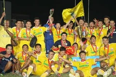 Niềm vui của Hà Nội T&T. (Ảnh: Phạm Kiên/TTXVN)