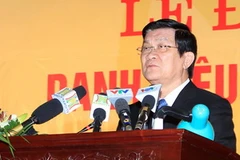 Chủ tịch nước Trương Tấn Sang phát biểu. (Ảnh: Nguyễn Khang/TTXVN)