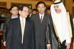 Một hoạt động của Chủ tịch nước ở Arập Xêút. (Ảnh: Nguyễn Khang/TTXVN). 