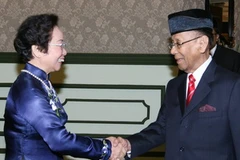 Phó Chủ tịch nước Nguyễn Thị Doan đến chào xã giao Quốc vương thứ 14 của Malaysia. (Ảnh: Thống Nhất/TTXVN)