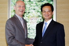 Thủ tướng Nguyễn Tấn Dũng gặp Tổng Giám đốc WTO Pascal Lamy . (Ảnh: Đức Tám/TTXVN).