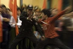 Công an Hà Nội diễn tập trấn áp tội phạm. (Ảnh minh họa. Nguồn: An ninh Thủ đô)