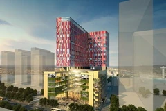 Mô hình tháp MBLand. (Ảnh: Thu Hằng/Vietnam+).