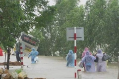 Mưa lũ tại Quảng Bình. (Ảnh: Đức Thọ/TTXVN).