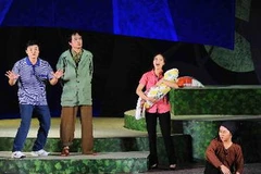 Một tiết mục sân khấu chèo. (Ảnh: Minh Đức/TTXVN)