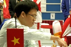 Kỳ thủ cờ vua số 1 Việt Nam Lê Quang Liêm. (Ảnh: Minh Đông/TTXVN)