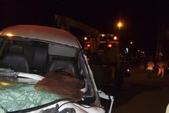 Hiện trường vụ tai nạn. (Ảnh: Sỹ Tuyên/TTXVN)