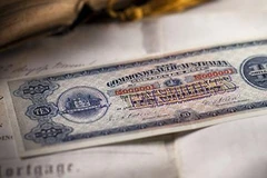 Tờ tiền giấy đầu tiên của Australia. (Nguồn: Financial Review)