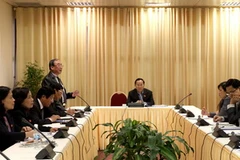 Quốc hội thảo luận ở tổ về Báo cáo tổng kết hoạt động của Quốc hội, các cơ quan của Quốc hội. (Ảnh: Thái Bình/TTXVN)