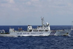 Một chiếc tàu của lực lượng Hải giám Trung Quốc tại vùng biển gần quần đảo Điếu Ngư/Senkaku. (Nguồn: AFP)
