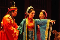 Một cảnh trong một vở cải lương. (Ảnh: Phương Vy/TTXVN)