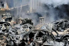 Hiện trường một vụ đánh bom ở Syria. (Nguồn: leadership.ng)