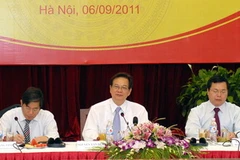 Thủ tướng Nguyễn Tấn Dũng phát biểu tại hội nghị. (Ảnh: Doãn Tấn/TTXVN)