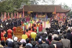 Một lễ hội tại Đền Mẫu Âu Cơ. (Ảnh: Anh Tuấn/TTXVN) 