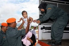 Lực lượng dân phòng Malaysia tham gia diễn tập. (Ảnh: Internet).