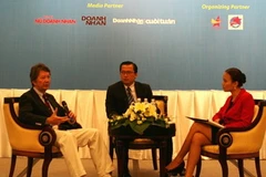 Các doanh nhân tại hội thảo. (Ảnh: Hoàng Hạnh/Vietnam+)