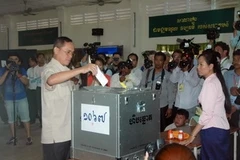 Cuộc bầu cử Quốc hội Campuchia khóa 5 diễn ra ngày 28/7. (Ảnh: Xuân Khu/Vietnam+)