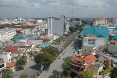 Một góc đô thị trung tâm thành phố Cần Thơ.