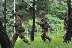 Binh sỹ Hàn Quốc trong một cuộc tập trận. (Nguồn: AFP)