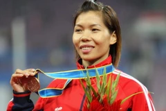 Vận động viên Vũ Thị Hương. (Ảnh: Quốc Khánh/TTXVN)