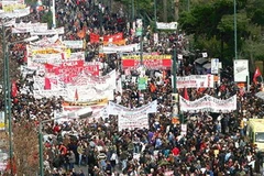 Biểu tình ở Athens, Hy Lạp. (Ảnh: Internet)