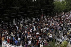 Bãi công ở Hy Lạp. (Nguồn: BBC)