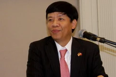 Đại sứ Việt Nam tại Mỹ Nguyễn Quốc Cường là diễn giả chính tại buổi trao đổi. (Ảnh: Thái Hùng/TTXVN)