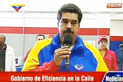 Tổng thống Maduro phát biểu khi thăm bang Falcón ngày 14/6. (Nguồn: VTV)