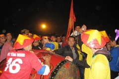 Người hâm mộ tại Mỹ Đình. (Ảnh: Ngọc Cương/Vietnam+)