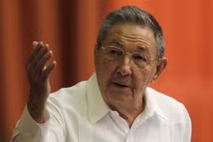 Chủ tịch Cuba Raul Castro phát biểu tại Đại hội. (Ảnh: Reuters)