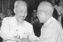 Bác Hồ và Bác Tôn. (Ảnh: Internet).