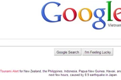 Google cảnh báo về sóng thần. (Ảnh: Vietnam+)
