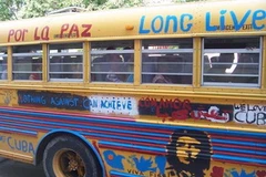 Đoàn xe hữu nghị của Linh mục vì Hòa bình trên đường tới Cuba. (Nguồn: cubadebate)