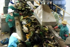 Xử lý rác thải. (Ảnh minh họa: Trần Tuấn/TTXVN)