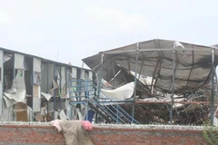 Khu nhà bị hỏa hoạn. (Ảnh: Hoàng Ngọc/Vietnam+)