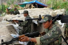 Binh sĩ Campuchia canh gác gần khu vực đền Preah Vihear. (Ảnh minh họa: Internet)