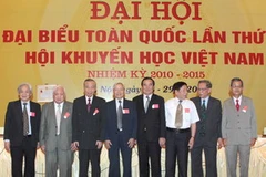 Ban lãnh đạo Hội khuyến học Việt Nam nhiệm kỳ 2010-2015. (Ảnh: Bích Ngọc/TTXVN).
