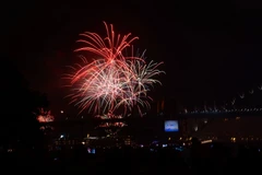 [Photo] Lung linh màn trình diễn pháo hoa đón Năm mới tại Sydney