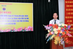 Tiến sỹ Nguyễn Đình Hưng - Phó Giám đốc phụ trách Sở Y tế Hà Nội phát biểu tại Hội nghị. (Ảnh: PV/Vietnam+)