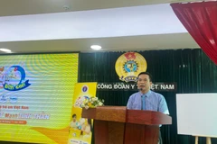 Tiến sỹ Trần Đăng Khoa - Phó Vụ trưởng Vụ Sức khỏe Bà mẹ-Trẻ em tại buổi lễ phát động. (Ảnh: PV/Vietnam+)